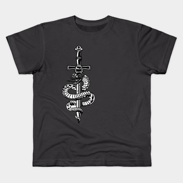 tatto snake Kids T-Shirt by simsim